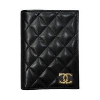 CHANEL Classic Flap Card Holder (Black Shiny Calfskin) AP5018-B22653-94305 Gift Set(Basic Set+Box+Shopping Bag)