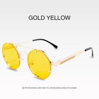 Women Metal Men Punk Sunglasses Round Steampunk Sunglasses Style Retro Sunglass Shades Eyewear UV 400 Protection