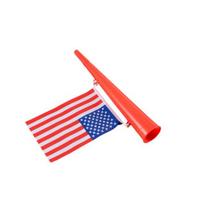 Stadium Horn with Flag Loud Maker Long Cheering Trumpet Noise Sound Plastic Air Horn Sporting