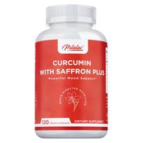 Curcumin capsules with zinc and saffron extract; supports mood regulation and boosts daily vitality; suitable for adults. 120*1