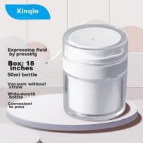 Xinqin Vacuum Pump Dispenser Bottle Travel Portable Cosmetic Skincare Lotion Dispenser, 50ML