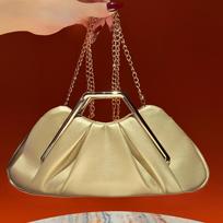 Small-scale Chain Crossbody Bag - Elegant Handbag for Socialites - Evening Dress Bag auksas
