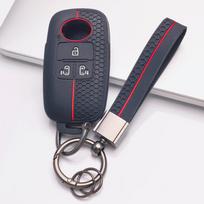 Car Key Cover for Toyota Raize Tanto Rex Ativa Daihatsu Rocky Tanto Subaru Rex with Keychain Honeycomb Texture Non Slip Grip Car Remote Key Sleeve juoda