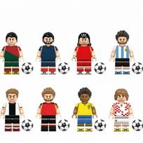 8 VNT Geriausi Futbolo Žaidėjai Statybiniai Blokeliai Futbolo Žvaigždės Sporto Varžybų Žaidimai