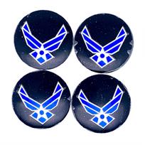 4 vnt./komplektas JAV oro pajėgų automobilių ratų centrinės stebulės dangtelio dangtelio lipdukas, 3D USAF emblemos lipdukas, ženklelio lipdukas, dekoratyviniai priedai 56 mm/2,2 colio ((Aliuminio lydinys)) 4pcs
