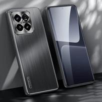 Šlifuoto metalo dėklas, skirtas „Xiaomi 14 Pro Case“, silikoninis buferis, atsparus smūgiams, kietas dangtelis, skirtas „Xiaomi 12 13 14 Pro 12S 12X“ dėklui Xiaomi 12S Pro violetinė