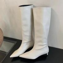mados Moterys Chelsea Aukštakulniai Batai Smailiakulniai Batai Žiemos sniego moteris 2024 m. tendencija Minkšta oda Goth Prabangus vakarėlis Botas Mujer 43 smėlis