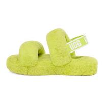 UGG Oh Yeah Sheepskin Fashion Elastic Strap Slide Kids Slides Lime 1115752K-KLM 31