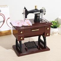Vintage Sewing Machine Wind-Up Music Box