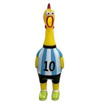 Screaming Chicken Toy for Dogs Rubber Squeaky Chicken 12.6 Inch Detachable Design Loud Scream Sound Stress Relief Prank Novelty Toy for Adults mėlyna