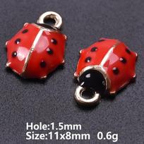 2pcs Fashion Animal Charm Enamel Lobster Rabbit Giraffe Stereoscopic DIY Pendant Charms For Jewelry Making Supplies Accessories red
