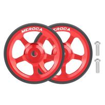 60mm Folding Bike Replacement Wheels for Brompton and For 3Sixty with Screws raudona