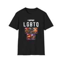 Aš palaikau LGBTQ marškinėliai | Juokingas memė suaugusiems Unisex marškinėliai XL gray