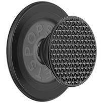 Popsockets Round Aluminum Triangle Knurled Grip MagSafe phone mount and stand, black