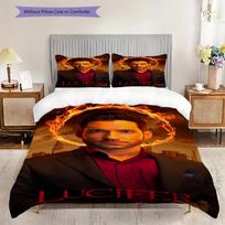 Fiery Halo Urban Shadows Three-piece set (1 * duvet cover + 2 * pillowcase, without core) 2D Flat Christmas birthday gift Duvet cover and pillowcase 135x200cm