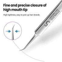 3Pcs Stainless Steel Blackhead Remover Tweezers Set with Storage Box Professional Pore Cleaning Tool for Home Skincare sidabras