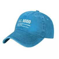 HAL  Logo Washed Cotton Baseball Cap AI Inspired Design Classic Fit Durable Canvas