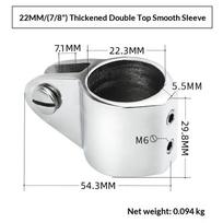 Stainless Steel 316 Double Screw 22Mm 25Mm Bimini Top Fitting Marine Slide Jaw Sleeve Pipe Eye A1