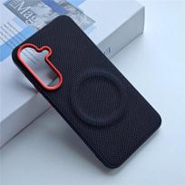 For Samsung Galaxy S25 Ultra S25 Edge S24 Plus Magnetic Wireless Charging Texture Matte Leather Metal Independent Buttons Cover S24 juoda