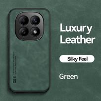 Shockproof Case For Xiaomi Poco M8 Pro M7 Pro M6 Pro 4G 5G Cover Magnetic Luxury Sheepskin Leather Car Holder Phone Coque Funda Poco M8 žalia