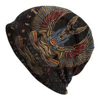 Senovės Egiptas egiptiečių mados kepuraitės kepurės Anubis dievas kepurė Kapotas Hipster Skullies kepurės One Size