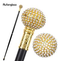 Baltas dirbtinis deimantinis rutulys vaikščiojimo lazdelė, madinga dekoratyvinė lazda Gentleman Elegant Cosplay Cane Crosier 94,5 cm