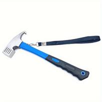 2 vnt. Itin tvirtas stovyklavimo plaktukas su palapinės kuoliukų ištraukikliu - Patogi rankena - Saugus nešiojimo dirželis - Patvari anglinio plieno galva lauko nuotykiams 2pcs mėlyna