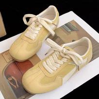 Lengvi dopamino retro universalūs plokščiapadžiai vokiški treniruočių batai moteriški 2025 m. nauji pavasario ir rudens lengvi laisvalaikio sportiniai batai 35 geltona