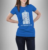 Dr Who T shirt Wibbly Wobbly Timey Wimey  Talk whovian to me Shirt L