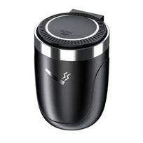 Car Ashtray Cup With Lid And Led Light Portable And Car Multifunct Bracket Detachable Steel Ashtray Abs Liner T8w9