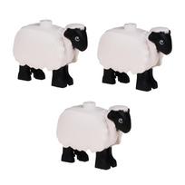 Building Blocks animals goat sheep wolf Accessories kids toys gift natural mammal poultry cattle fowl chick farm  3pcs