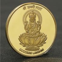 Indian plated gold coins, lotus Buddha coins, tooth fairy, commemorative medals, commemorative coins, collectible coins auksas
