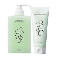 Growus Algae Therapy Set (Shampoo 500g + No Wash Cream Treatment 150ml) Scalp Soothing & Moisture Care
