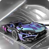 1690 Vibrant Cyber Sports Car Construction Brick Collection / Fashionable Design Eye Catching Door Title / Difficulty DO-IT-YOURSELF Car Miniature