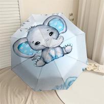1PC Elephant Umbrella-8-Rib Reinforced, Automatic Open, Lightweight & Durable, Fashion Accessory for Outdoor, H0318