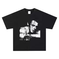 Harry Styles T-Shirt Moody Vintage Pop Graphic Print Crew Neck Pure Cotton Casual Streetwear Fashion Tops for Men Women - Men... S įvairiaspalvis