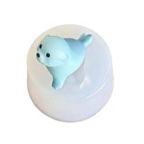 Easy Release Silicone Mold in Mini Seal Shape Suitable for Cake Chocolate Making Dishwasher Safe Dessert Decorating Mold 1 white