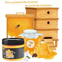 Natural Beeswax Wood Polish and Conditioner for Furniture Leather and Multipurpose Surface Care 80g Jar with Screw Lid One Size juoda
