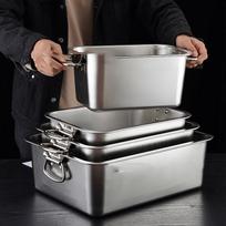 Minai Stainless Steel Food Storage Pan with Handles 32x22x10 cm