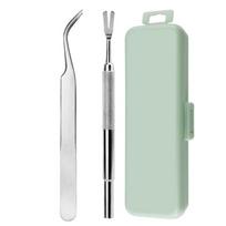 2/3pcs Set Tweezers Lice Remover Set Stainless Steel Pet Grooming Kit  For Dogs Cats 2pcs Set-A