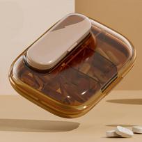Lehuolvxing Pill Organizer, Portable Medicine Dispenser, Compact Travel Case for Pills, Small Five-Day Pack, Mini Pill Box for Business Trips