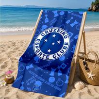 Cru-zeiro Esporte Club Crest Printed Microfiber Beach Towel, Soft And Absorbent, Quick-Dry, Ideal for Summer Travel, Beach Essential, Swimming Pool 70cmx140cm(27x55inch)