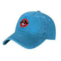 Pirate Skull Washed Cotton Baseball Cap Classic Embroidered Adjustable Hat for Unisex Women Unisex Casual Streetwear Style
