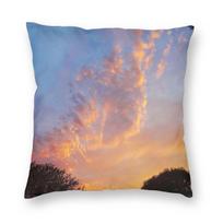 August Sunset Square Pillowcase Polyester Linen Velvet Pattern Zip Decor Room Cushion Cover Peach skin 18*18(CM)-1Pcs