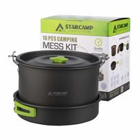 Compact Solo Camping Cookware, Aluminum Alloy Pot Pan Combo, Food Grade, for Backpacking & Picnics pilka
