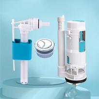 High Quality Press Type Concealed Abs POM Uk Wras Fill Flush Valve Toilet Tank Fittings For One Or Two Piece Toilet žalia