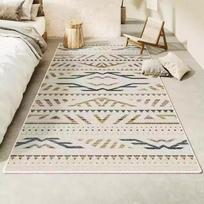 Bohemian Ins Style Black And White Gray Bedside Rug Living Room Bedroom Decorative Ethnic Style Premium Feeling Carpet 60*90cm