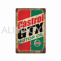 Castrol GTX Vintage Looking Gas Oil  Station Garage Shop Retro Rustic Tin Sign 7.9x11.8In(20x30cm)