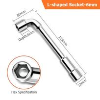 6-19mm Hex Socket Hex Socket Head Hex Adapter Spanner Professional L-shaped Socket Wrench 6MM