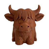Highland Cow Pen Holder Makeup Brush Organizer Plastic Desktop Decor Cute Desk Accessory for Pens Scissors Office S ruda